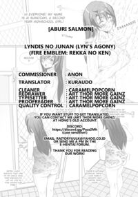 Lyn's Agony / リンディスの受難 [Aburi Salmon] [Fire Emblem] Thumbnail Page 15