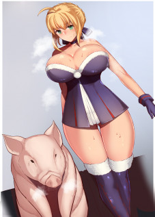 Altria Santa Claus NTR Pig Fuck AV Shooting / アルトリアのサンタコスNTR豚姦AV撮影 [Bigshine] [Fate]